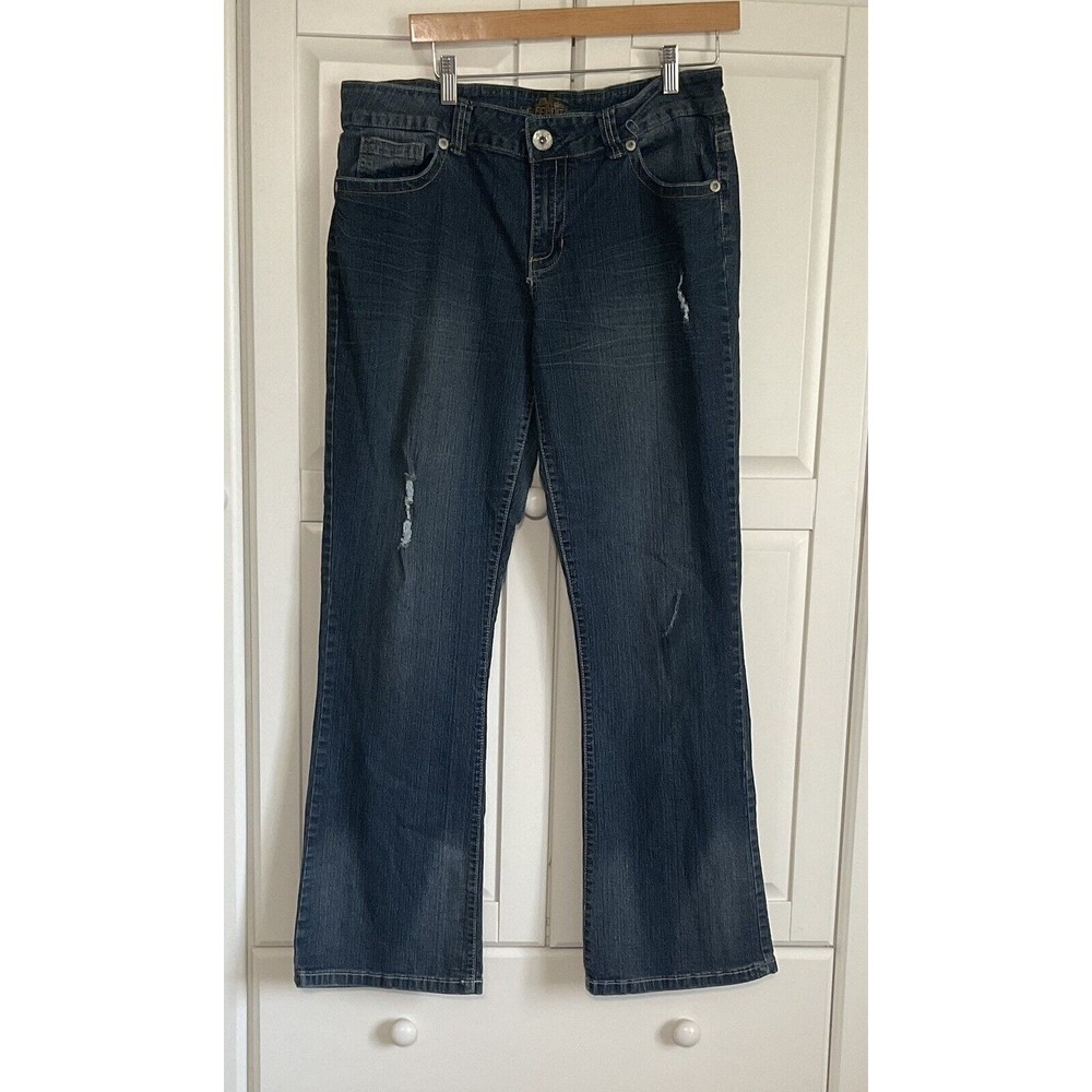 Revolt Womans‎ Distressed Denim Blue Jeans Size 12